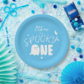 ブルーワン不気味幽霊ボーイズファースト誕生日 ペーパープレート (パーティー)