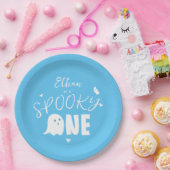 ブルーワン不気味幽霊ボーイズファースト誕生日 ペーパープレート (パーティー)