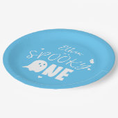 ブルーワン不気味幽霊ボーイズファースト誕生日 ペーパープレート (アングル)