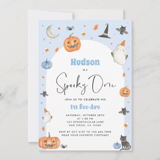 ブルーワン不気味1stブデイ招待状 招待状 (正面)