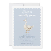 ブルーワン間抜けグースボーイ1歳招待状