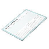 ブルーワークウィークプランナー ノートパッド (アングル)