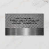 ブルーワークトラック |スチールおよびメタル名刺 名刺 (裏面)