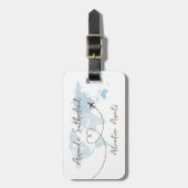 ブルーワードマップアドベンチャーアワイ名前をカスタムする ラゲッジタグ (正面縦)