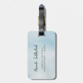 ブルーワードマップアドベンチャーアワイ名前をカスタムする ラゲッジタグ (裏面縦)