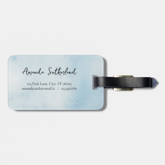 ブルーワードマップアドベンチャーアワイ名前をカスタムする ラゲッジタグ (裏面横)