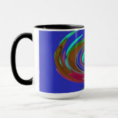 ブルーワールウィンドデザインモノグラムマグ マグカップ (左)