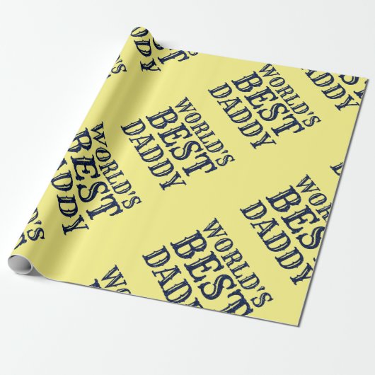 ブルーワールドズ最高のダディファーダーズデイグリッター ラッピングペーパー (アンロールド)