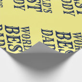 ブルーワールドズ最高のダディファーダーズデイグリッター ラッピングペーパー (角)