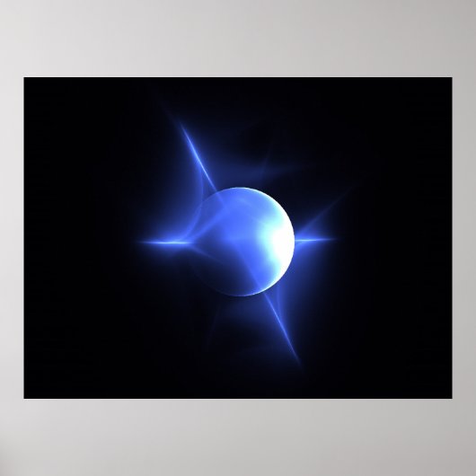 ブルーワールドプリント ポスター (正面)