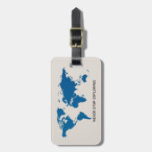 ブルーワールドマップストップは探索カスタムしない ラゲッジタグ (正面縦)