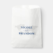 ブルーワールドマップデスティネーションウェディング フェイバーバッグ (正面)