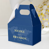 ブルーワールドマップデスティネーションウェディング フェイバーボックス