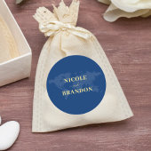 ブルーワールドマップデスティネーションウェディング ラウンドシール