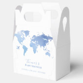 ブルーワールドマップトラベルアドベンチャーベビーシャワー フェイバーボックス (オープン)