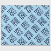 ブルーワールド最高ののパパ父の日のグリッター ラッピングペーパー (フラット)