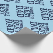 ブルーワールド最高ののパパ父の日のグリッター ラッピングペーパー (角)