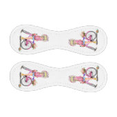 ブルーンド野球女子ピンクバイク 野球ボール (パネル)