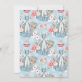 ブルーヴィンテージアリス結婚インワンダーランド 招待状 (裏面)