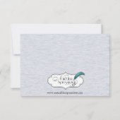 ブルーヴィンテージエレガンスウェディング 招待状 (裏面)