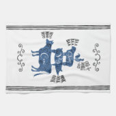 ブルーヴィンテージカントリーファームハウス キッチンタオル (横)