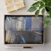 ブルーヴィンテージカー熱帯海辺デコページ 薄葉紙 (ギフト)