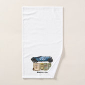 ブルーヴィンテージカー バスタオルセット (ハンドタオル)