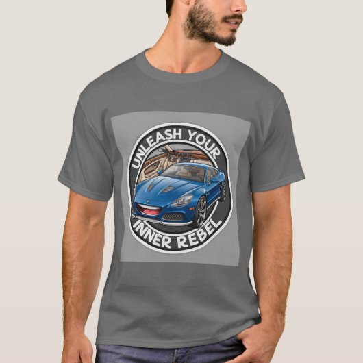 ブルーヴィンテージカー Tシャツ (正面)