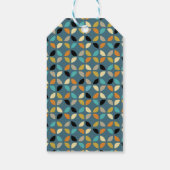 ブルーヴィンテージクリスマスツリーミッドセンチュリーレトロ ギフトタグ (裏面)