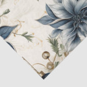 ブルーヴィンテージクリスマスフローラ切り離 薄葉紙 (詳細)