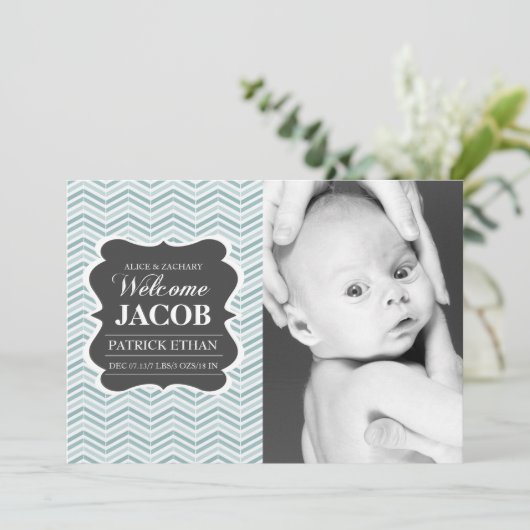 ブルーヴィンテージシャルボード誕生のお知らせ 案内状 (スタンド正面)