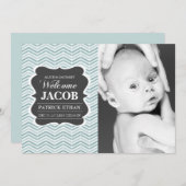 ブルーヴィンテージシャルボード誕生のお知らせ 案内状 (正面/裏面)