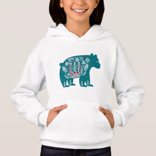 ブルーヴィンテージスカンジナビアフローラベア (正面)