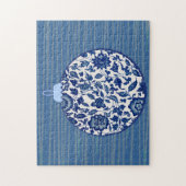 ブルーヴィンテージスタイルクリスマスデコールパズル ジグソーパズル (縦)