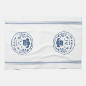 ブルーヴィンテージスタイルフランスの料理カスタムモノグラム キッチンタオル (横)