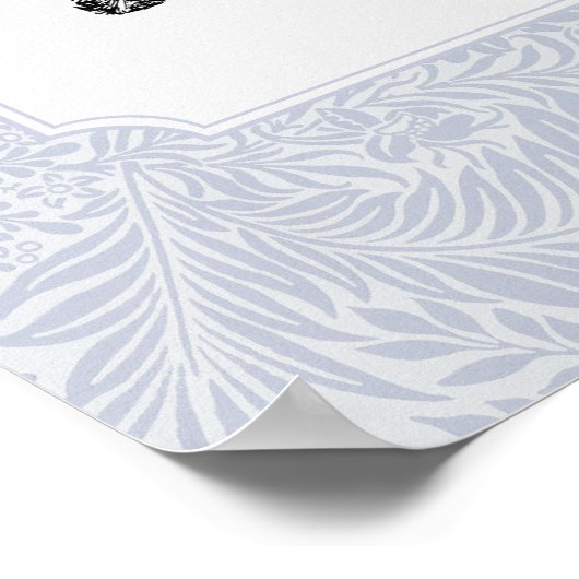 ブルーヴィンテージスタイル、子供部屋犬 ポスター (角)