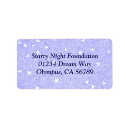ブルーヴィンテージスターエッチングカスタム住所 シール
