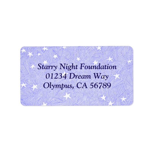 ブルーヴィンテージスターエッチングカスタム住所 シール (正面)