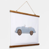 ブルーヴィンテージスピードスターキッズルームデコール 吊り下げ型タペストリー (傾斜あり)