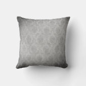 ブルーヴィンテージダマスクモノグラム装飾用クッション クッション (裏面)