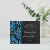 ブルーヴィンテージダマスクレース日付の保存 セーブザデート (スタンド正面)