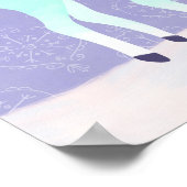 ブルーヴィンテージトナディアラベンダーアートプリント ポスター (角)