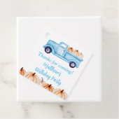 ブルーヴィンテージトラックパンプキンバースデーパーティー フェイバータグ (インサイチュ)