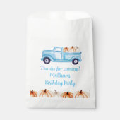 ブルーヴィンテージトラックパンプキンバースデーパーティー フェイバーバッグ (正面)