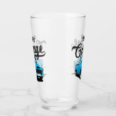 ブルーヴィンテージトラック名カスタムのガラスタンブラー タンブラーグラス (左)