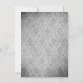 ブルーヴィンテージバタフライダマスクリハーサルディナー 招待状 (裏面)