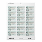 ブルーヴィンテージバードケージラブシュー差出人住所 ラベル (フルシート)