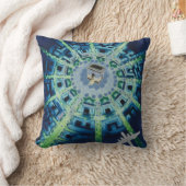 ブルーヴィンテージパリフランスのエアトラベルヨーロッパ クッション (ブランケット)