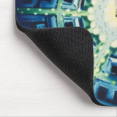 ブルーヴィンテージパリフランスのエアトラベルヨーロッパ マウスパッド (コーナー)