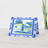 ブルーヴィンテージビーキャンパートレーラーファーズデイカード カード (正面)